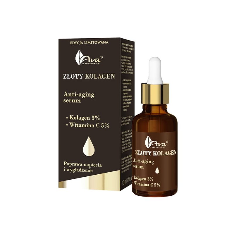 AVA Laboratorium Golden Collagen — siero viso anti-età al collagene dorato 30 ml