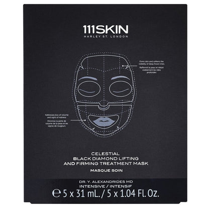 111Skin Celestial Black Diamond Lifting And Firming Mask — 리프팅 및 탄력 마스크 얼굴과 목용 5개.