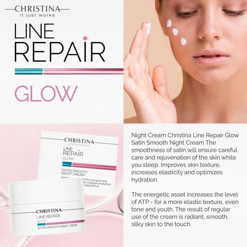 Christina Line Repair Glow Satin Smooth Night Cream — crema viso notte 50 ml