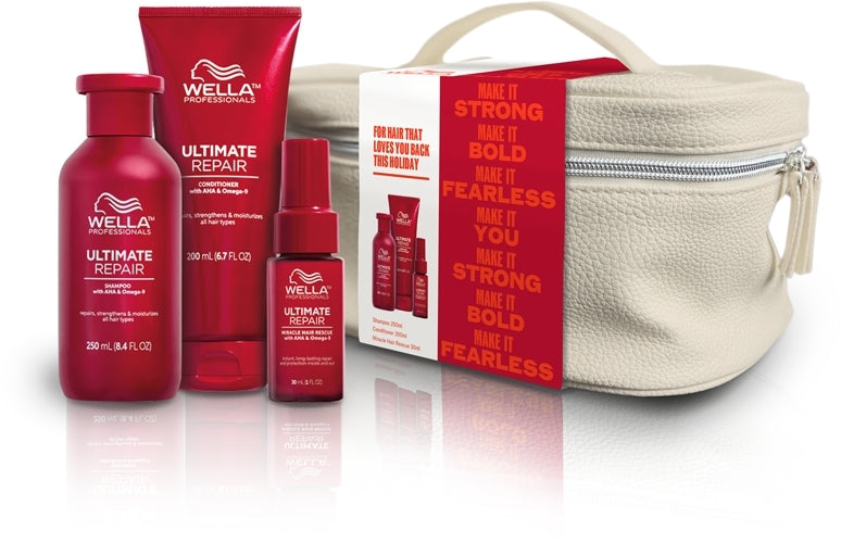 Wella Professionals Ultimate Repair — set capelli (shampoo 250 ml + balsamo 200 ml + siero 30 ml + borsa)