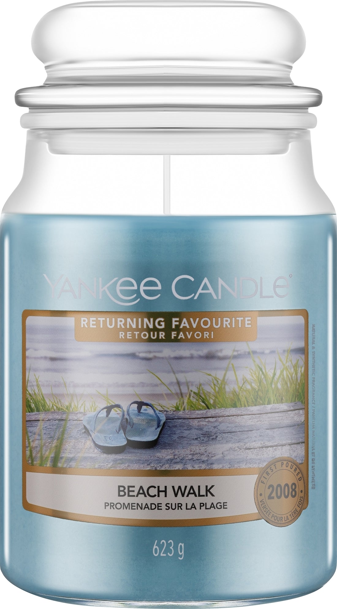 Candela profumata in vetro "Passeggiata sulla Spiaggia" Yankee Candle Beach Walk Scented Candle Large Jar 623.7 g