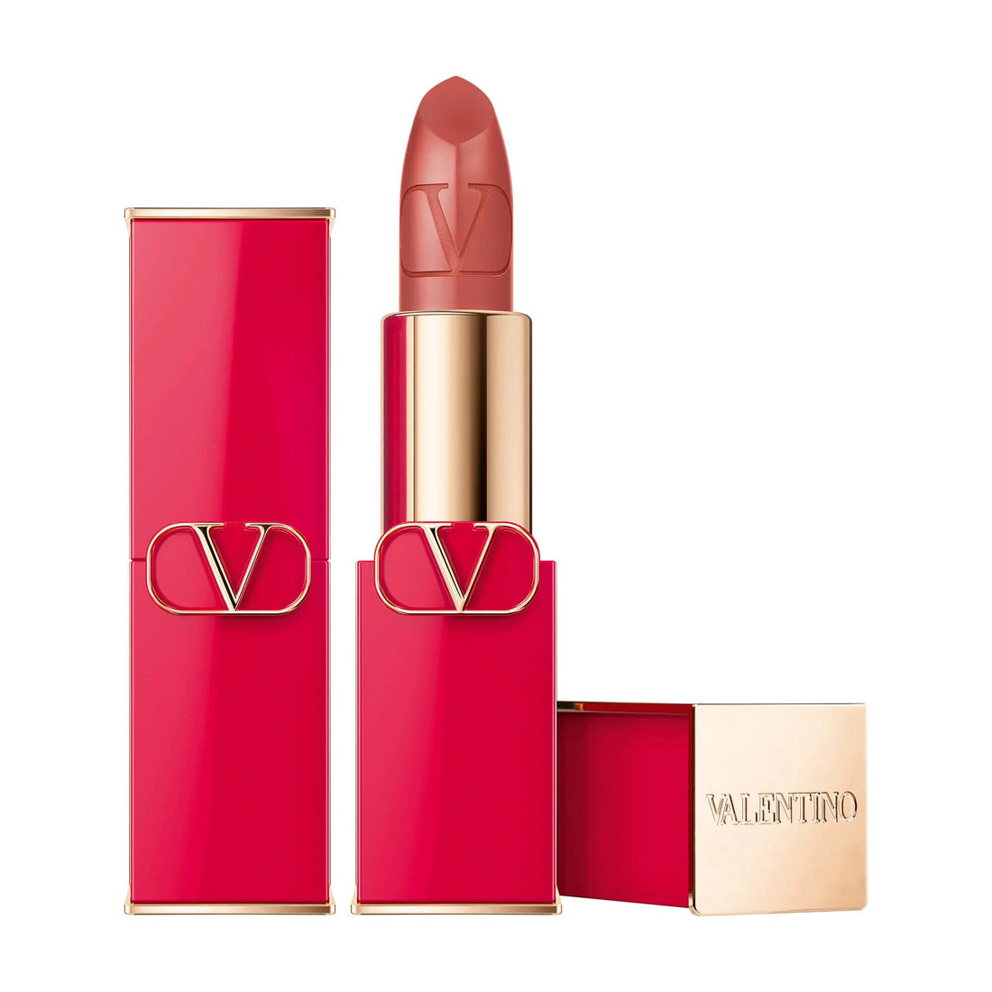 Valentino Rosso Satin Finish Cream huulipuna 100R täytettävä 3,5 g