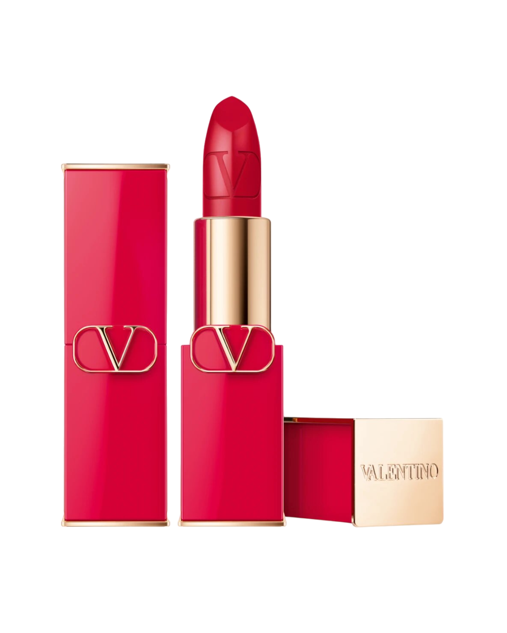 Valentino Rosso Satin Finish Cream -huulipuna 22R Uudelleentäytettävä 3,5 g