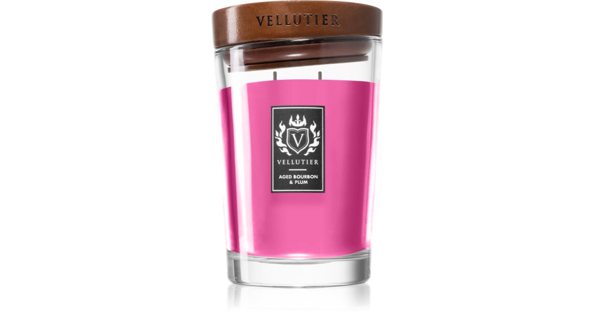 Vellutier Bourbon et prune vieilli candela à parfum 225 g