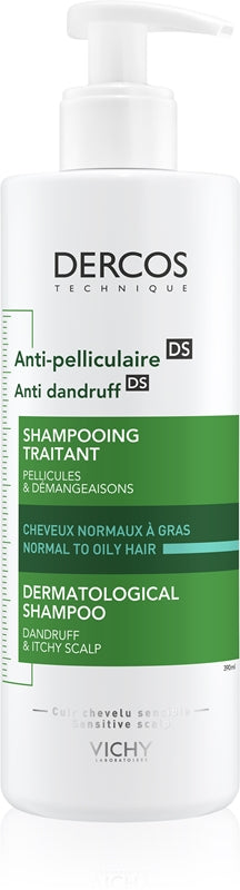 Vichy Dercos anti-skæl shampoo til normalt og fedtet hår 390 ml