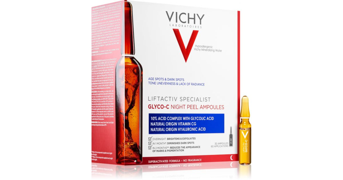 Vichy Liftactiv Specialist Glyco-C قوارير مضادة للبقع طوال الليل 30 × 2 مل