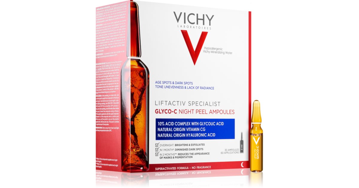 Vichy Liftactiv Specialist Glyco-C 얼룩 방지 밤새 바이알 30 x 2 ml