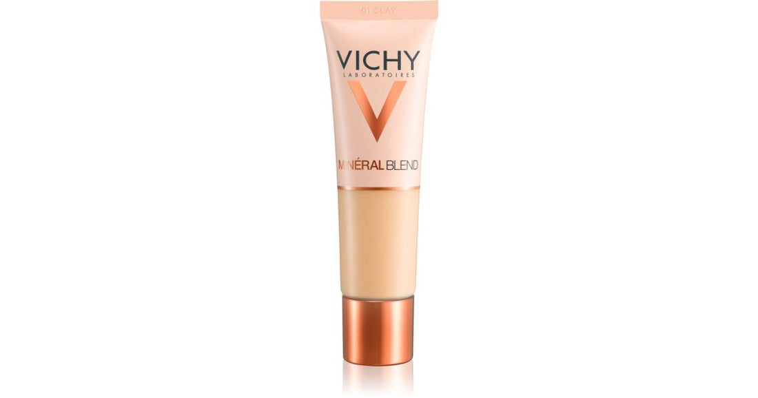 Vichy Minéralblend naturligt dækkende fugtgivende foundationfarve 03 Gips 30 ml