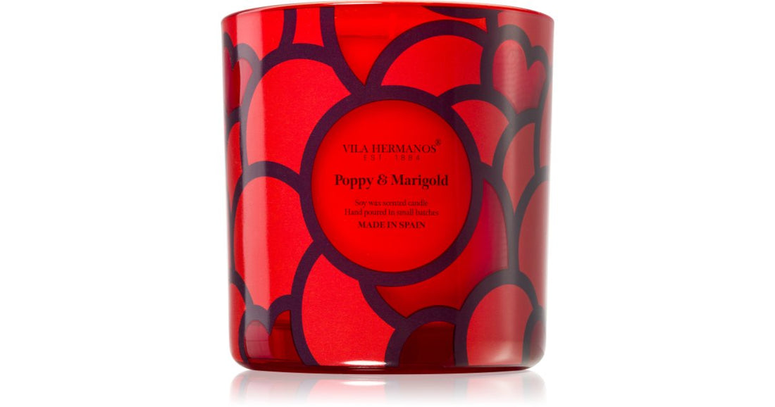 Vila Hermanos 70ths Year Poppy &amp; Marigold scented candle 200 g