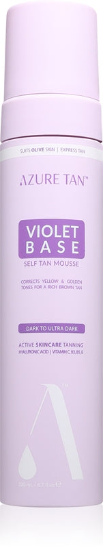 Azure Tan Violet Base ボディ用セルフタンニングムース Medium to Ultra Dark 200 ml 