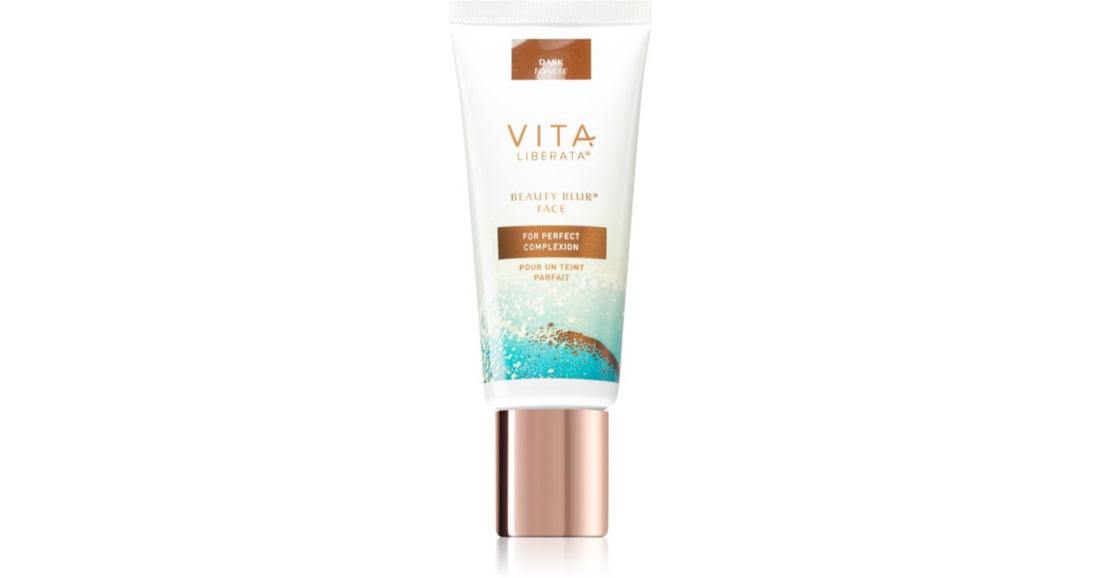 Vita Liberata Beauty Blur barevný rozjasňující krém s vyhlazujícím efektem, Tmavá barva 30 ml