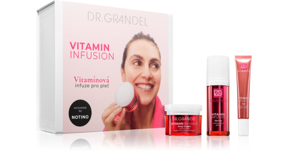 Dr. Grandel Vitamin Infusion Gift Set Firming and Nourishing Cream 50ml + Intense Vitamin Serum 30ml + Smoothing Eye Gel 20ml