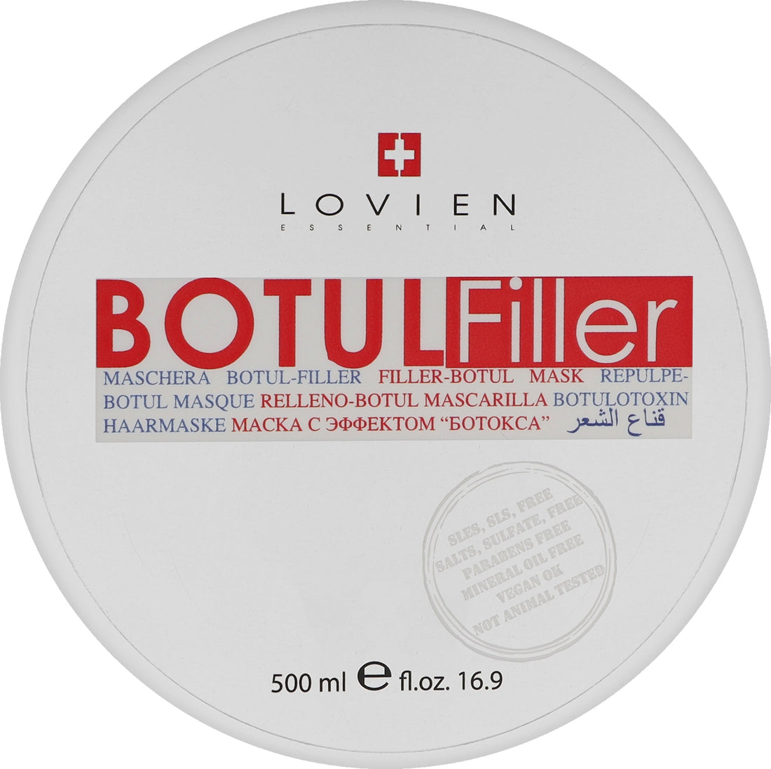 Maschera per il ripristino profondo dei capelli con effetto botox Lovien Essential Botox Filler Mask 500 ml