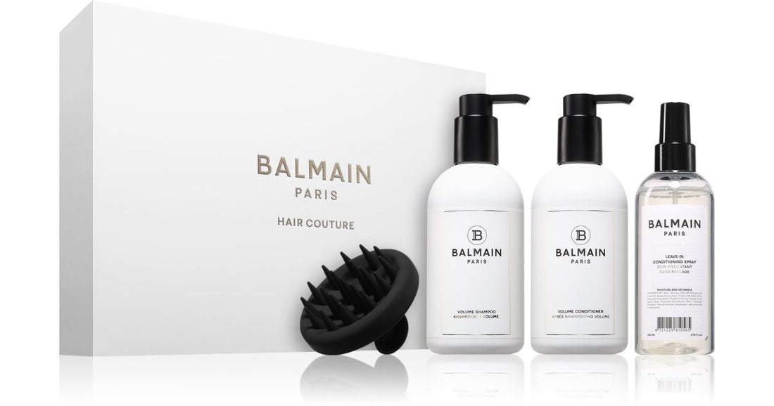 Balmain Set Shampoo volumizzante 300 ml + Balsamo volumizzante 300 ml + Spray volumizzante 200 ml + Spazzola — Set capel