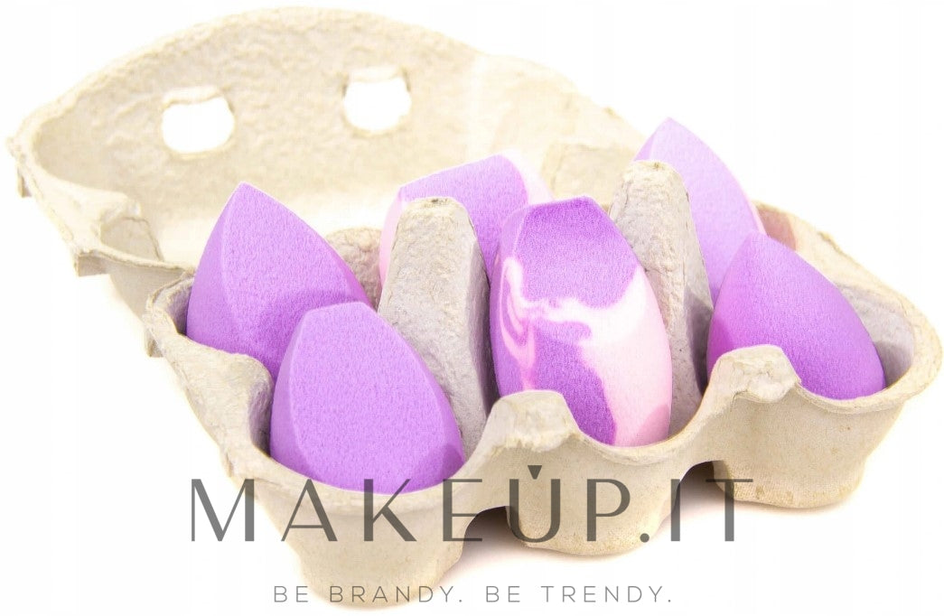 Set spugnette trucco, viola e rosa, 6 pz Boho Beauty Bohoblender Lilac &amp; Rose 6 pz.
