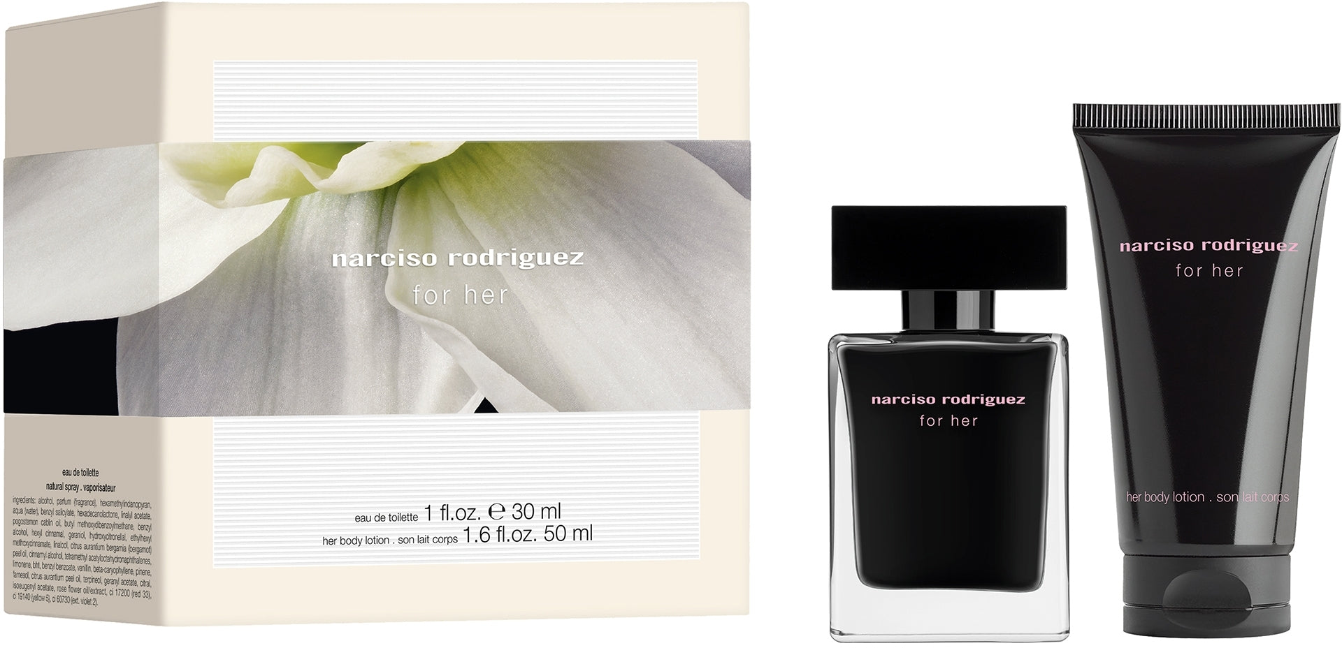 Narciso Rodriguez For Her Set (edt/30ml + b/lot/50ml)