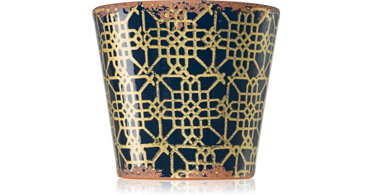 Wax Design شمعة لاتيس ميدنايت بلو سبا معطرة برائحة الماء 14x12.5 سم