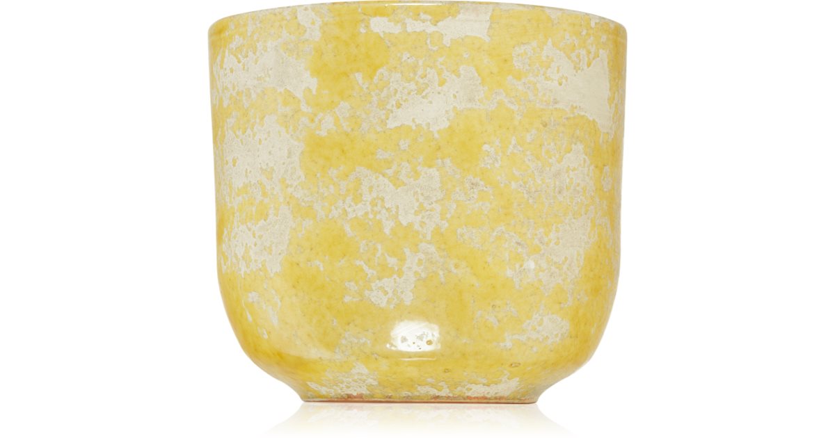 Wax Design Bougie Rustique Citronnelle Jaune 14x12,5 cm