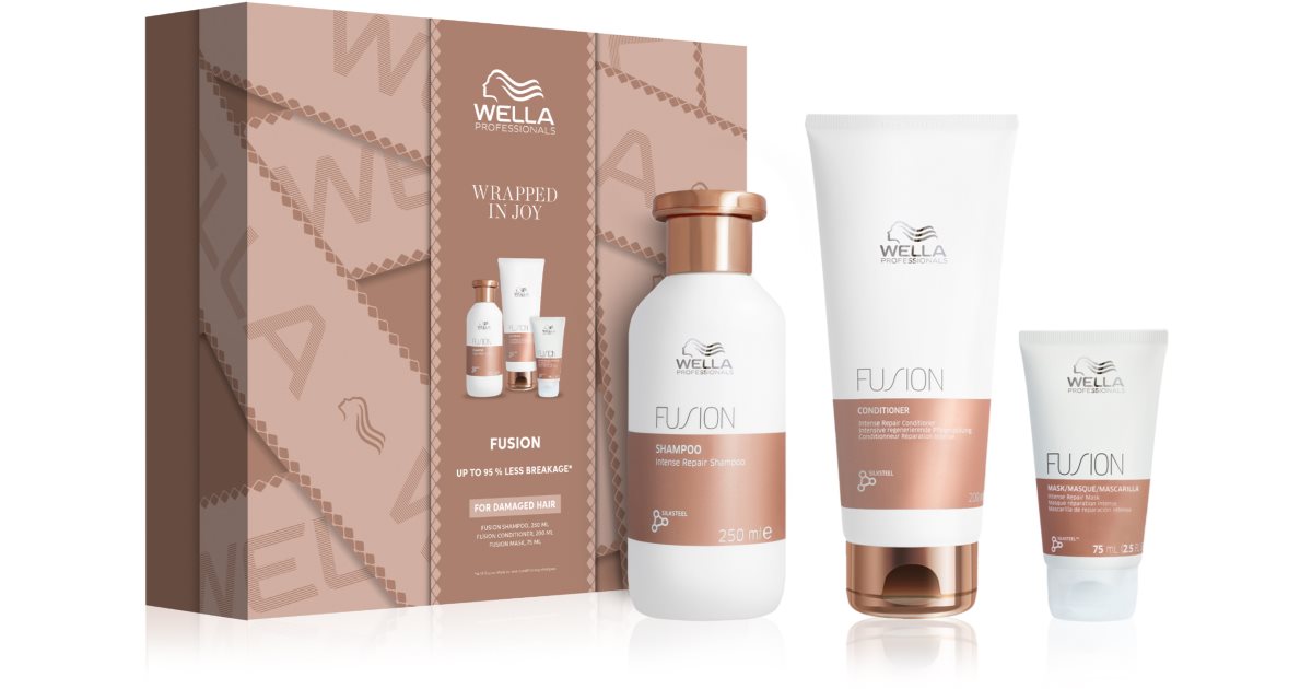 Wella Professionals Fusion confezione regalo (per capelli tinti e danneggiati) 3 pz