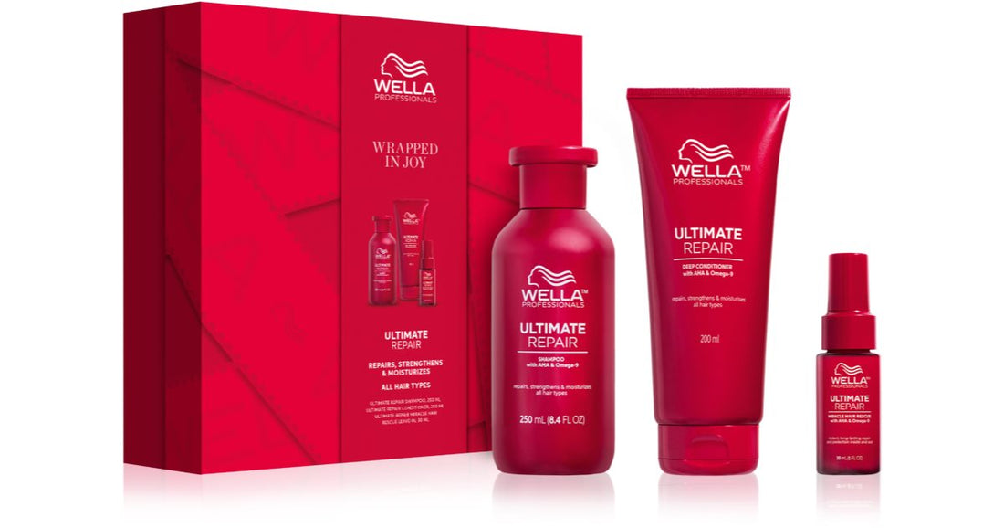 Wella 손상된 모발을 위한 프로페셔널 얼티밋 리페어 선물 팩 3개