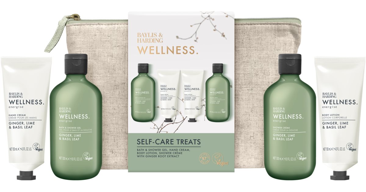 Baylis &amp; Harding Wellness Energise Ginger, Lime &amp; Basil Leaf — Set Corpo