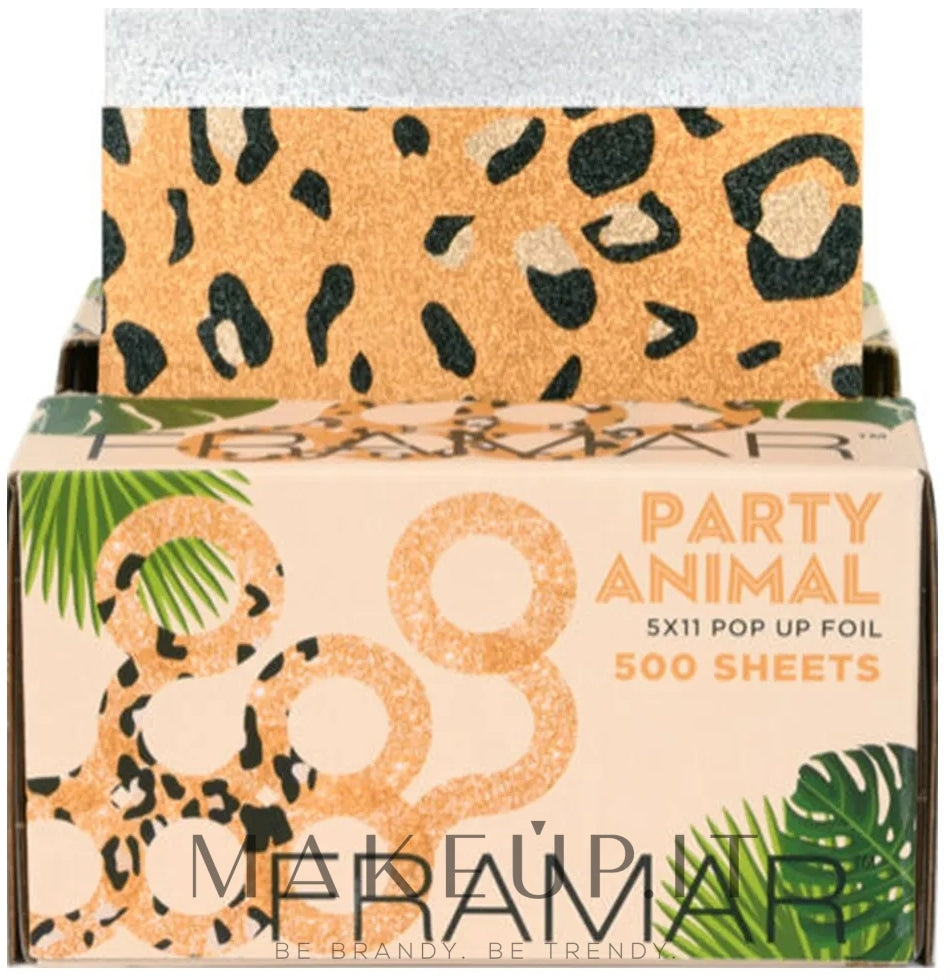 Carta stagnola per parrucchieri Framar 5x11 Pop Up Foil Party Animal 500 pz.