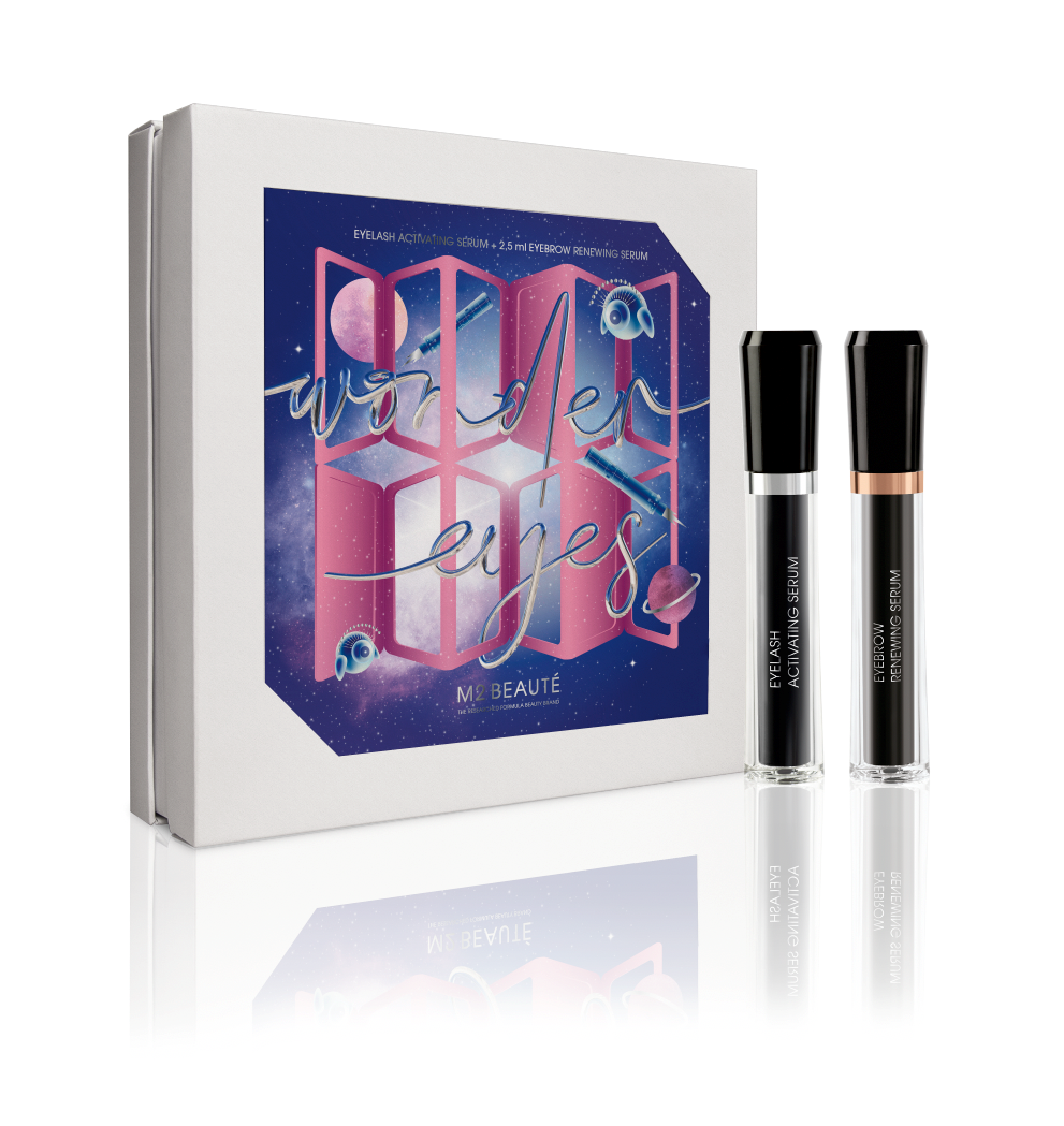 Coffret Wonder Eyes M2 Beauté : sérum rénovateur sourcils 4 ml + sérum activateur sourcils 4 ml