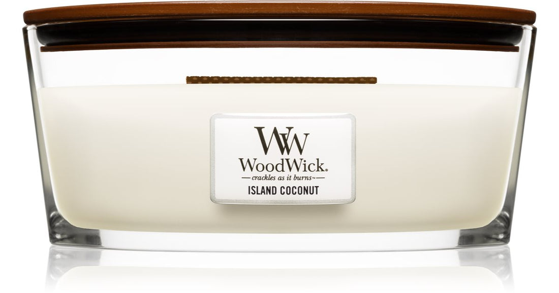 Woodwick Island Coconut 453g ljus