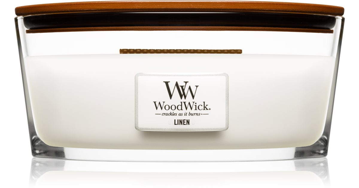 נר Woodwick Linen 16oz