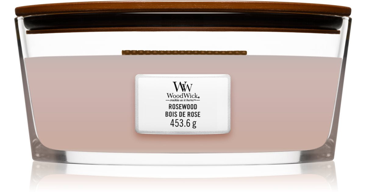 Woodwick Bougie en bois de rose 16oz