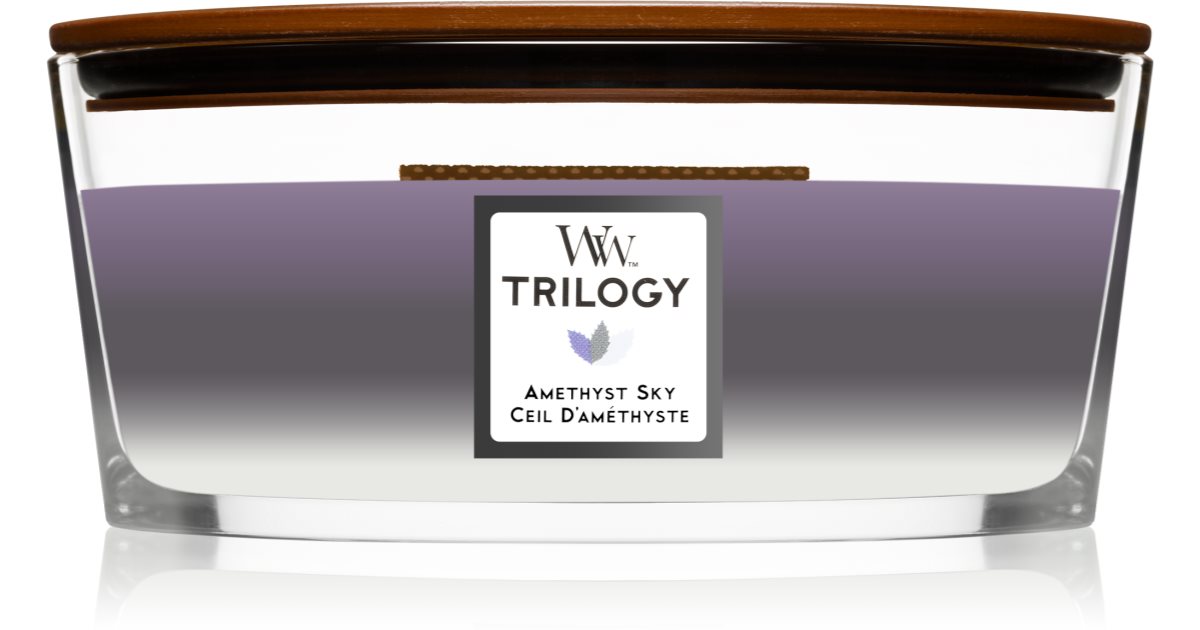 Woodwick Trilogy Amethyst Sky 16 oz stearinlys