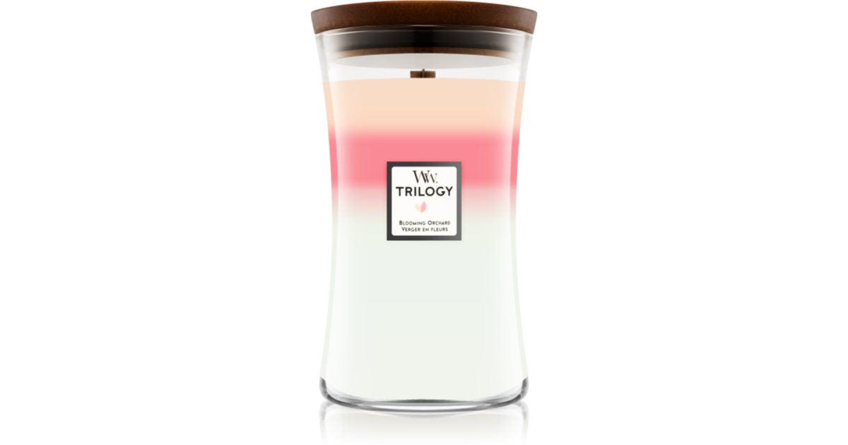 Woodwick Trilogy Blooming Orchard 24oz stearinlys