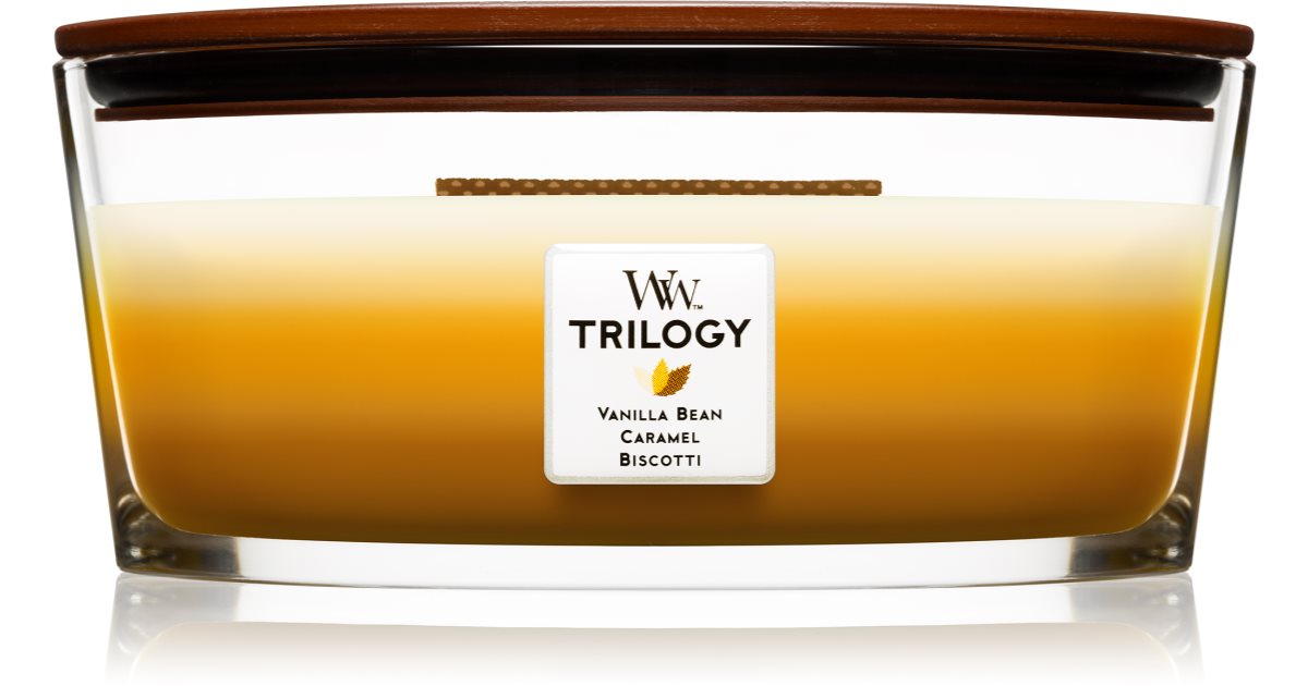 Woodwick Trilogy Coffee Dessert lumânare de 16 oz