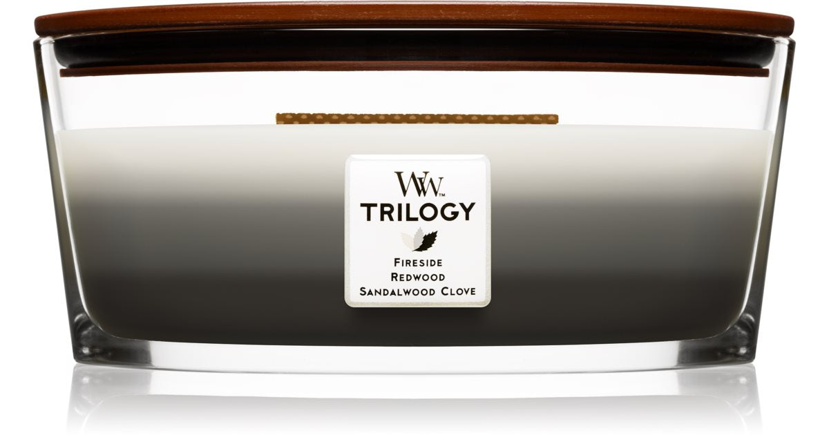 Woodwick Trilogy Warm Woods 16oz נר