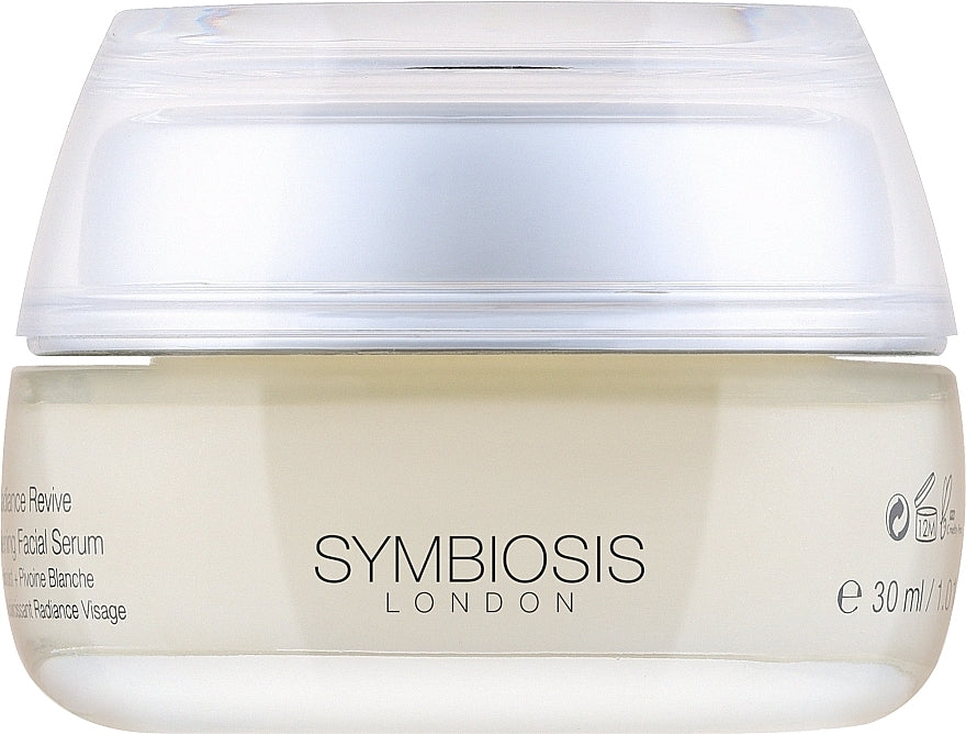 Siero viso illuminante Symbiosis London Radiance Revive Lightening Facial Serum 30 ml