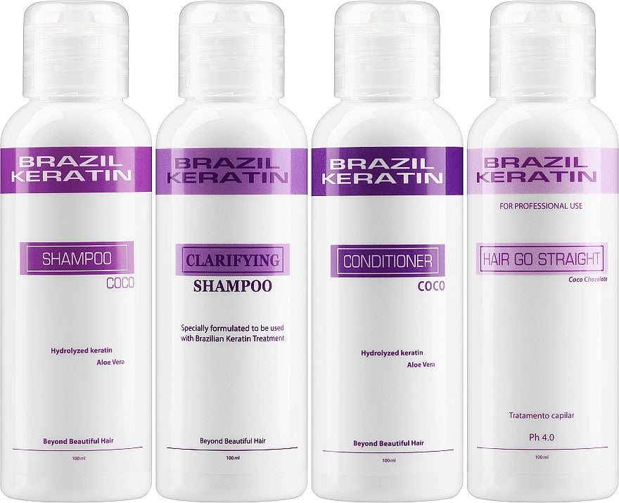 Brazil Keratin Treatment HGS — set trattamento cheratina capelli (shampoo 100 ml x2 + balsamo 100 ml x2)