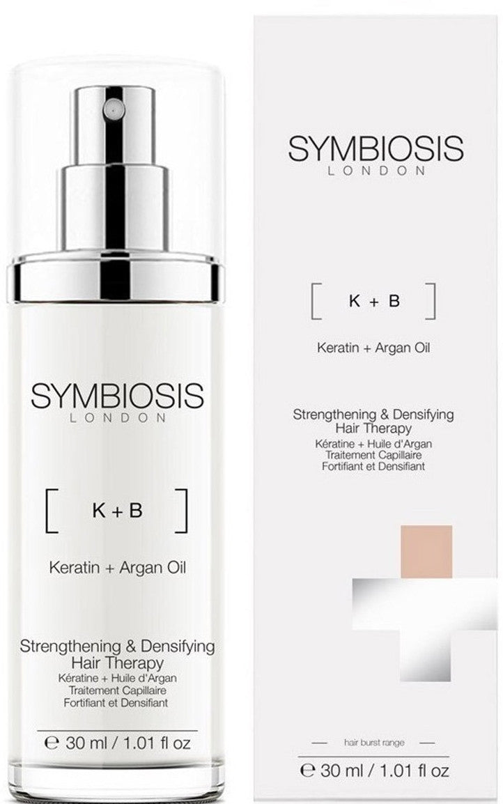 Symbiosis london Maschera capelli rinforzante Terapia per capelli rinforzante e densificante con cheratina e olio di argan 30 ml