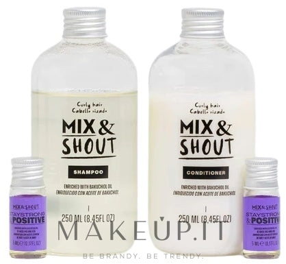 Set per capelli ricci Mix &amp; Shout Protector (sham/250ml + condit/250ml + ampoul/2x5ml)