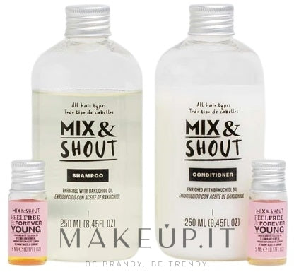 Set per tutti i tipi di capelli Mix &amp; Shout Strengthening Routine (sham/250ml + condit/250ml + ampoul/2x5ml)