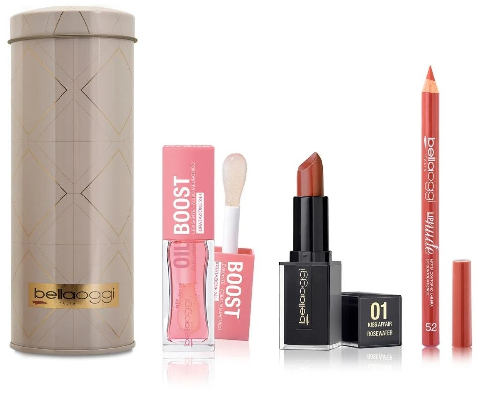 Bellaoggi Lips On Top Kit (lip/oil/5.3ml + lipstick/4ml + lip/liner/1.1g) Set