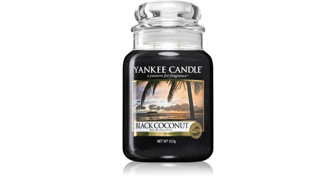 Yankee Candle Musta kookoksen tuoksuinen kynttilä 623 g