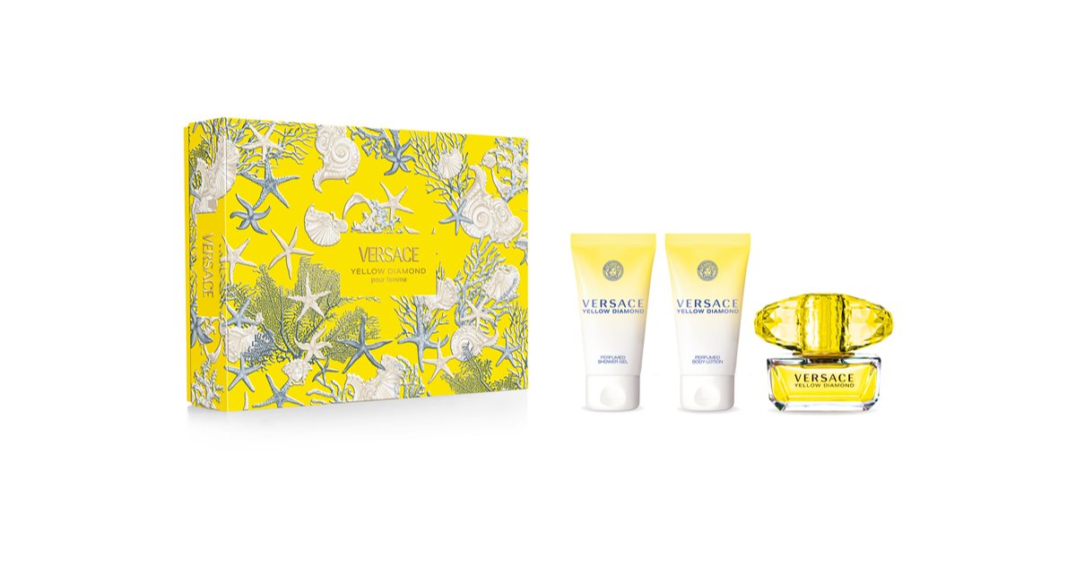 Versace Yellow Diamond: Set Regalo Donna - Eau de Toilette 50ml + Cosmetici Profumati