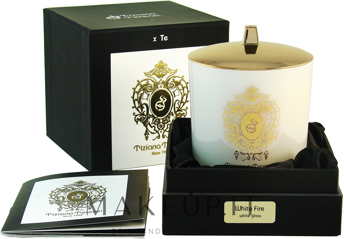 Tiziana Terenzi White Fire White Glass Candela profumata con tappo 170 g