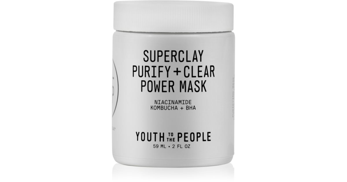 Youth To The People Superclay Purify + Clear Power maschera καθαριστικό προσώπου 59 ml