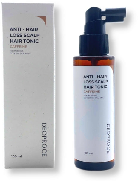Tonico per cuoio capelluto alla caffeina contro la caduta dei capelli Deoproce Anti-Hair Loss Scalp Hair Tonic Caffeine 100 ml