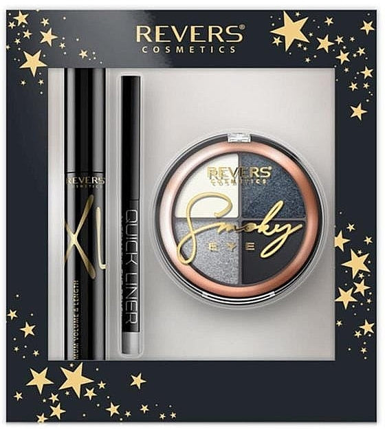 Revers — set occhi mascara, matita automatica e ombretti (mascara 10ml + eye pencil 1,5g + eyeshadow 8g)