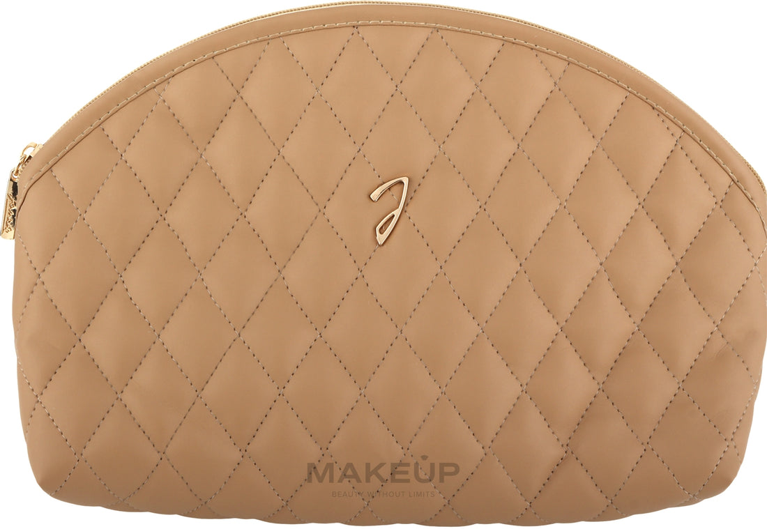 Beauty case, A6112VT CUO, marrone Janeke Large Quilted Pouch leather color