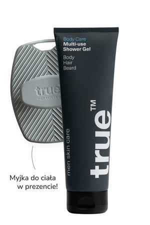 true men skin care Multi-use gel doccia gel doccia per viso, corpo e capelli per uomo 250 ml