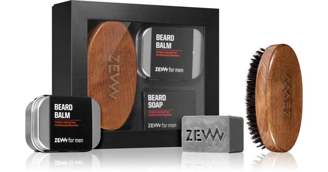 Zew Well Looking Bearded Man confezione regalo (per la barba) spazzola per barba 1 pz + balsamo per barba 80 ml + sapone solido per viso e barba 85 ml