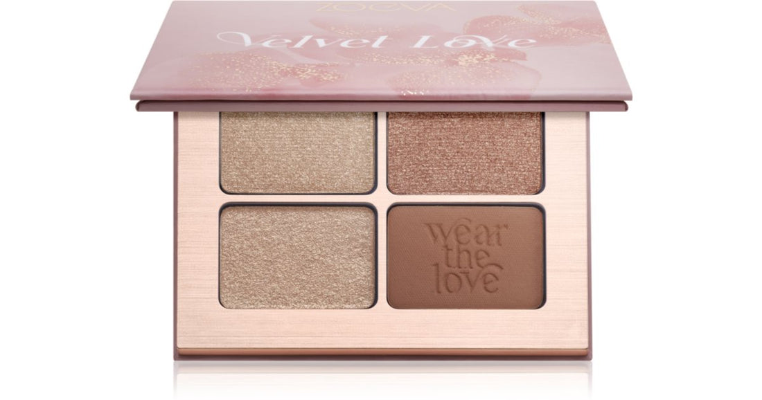 ZOEVA Velvet Love Quad -värinen luomiväripaletti Easy Nude Eyes 4x1,5 g